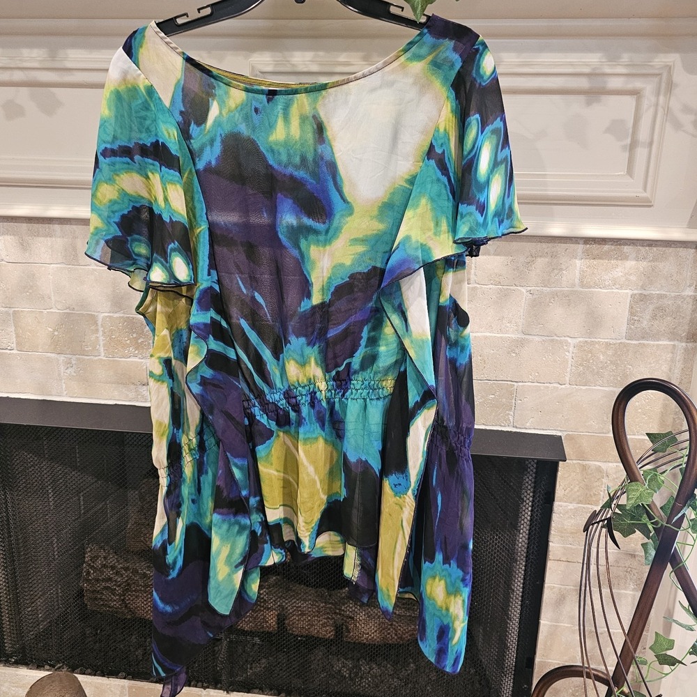 Worthington 3XL Womens Colorful Purple Blouse